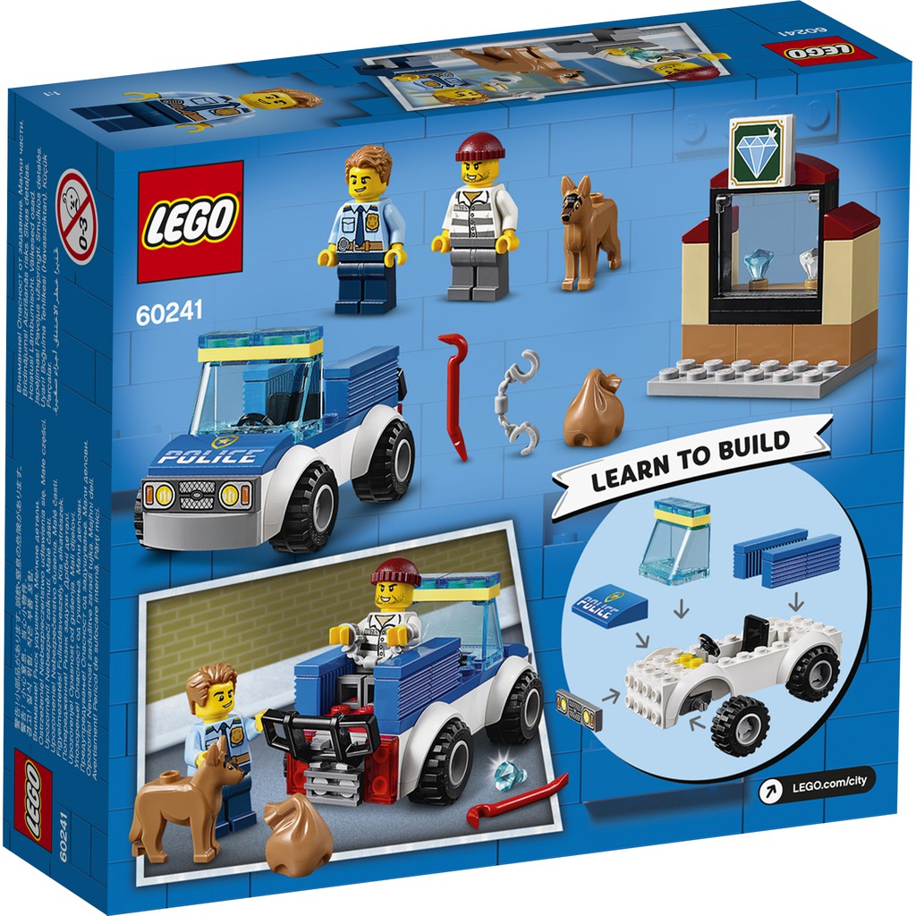 LEGO CITY 60241  Biệt Đội Cảnh Khuyển ( 67 Chi tiết) Bộ gạch đồ chơi lắp ráp cảnh sát cho trẻ em