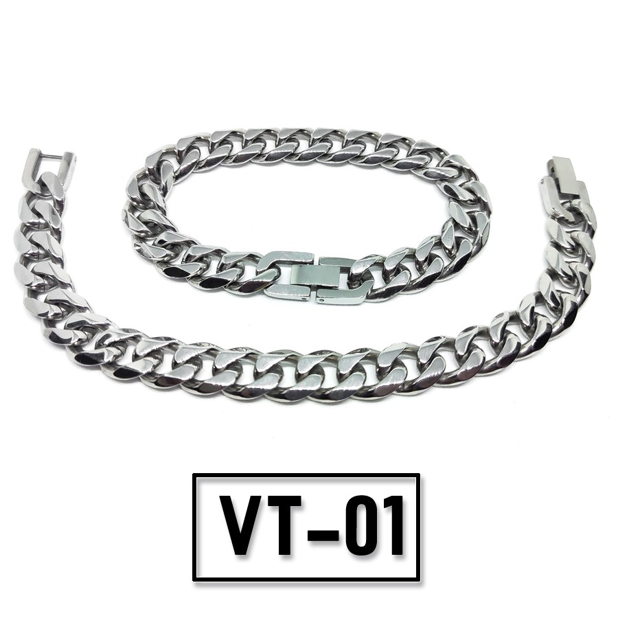 Vòng tay TITAN dây xích bạc - Mẫu VT-01 - SUN ACCESSORIES