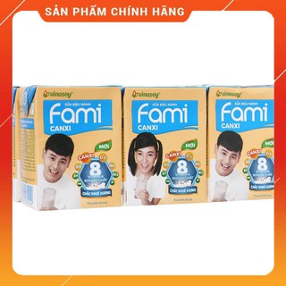 [Thanh Hóa - Miễn Vận Chuyển] Lốc 6 Hộp Sữa Đậu Nành Fami Canxi 200ml