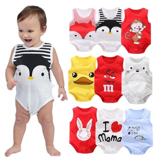 Orangemom 3-24M Boys Girls Jumpsuit Cotton Sleeveless Newborn Clothes One Piece Cartoon Baby Rompers Hot Sale Cheap