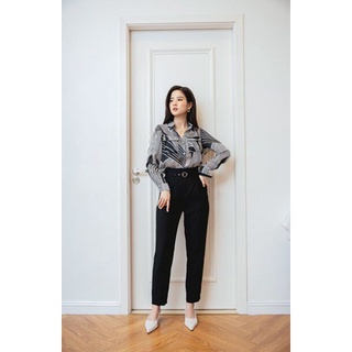 Quần baggy cạp liền xếp ly