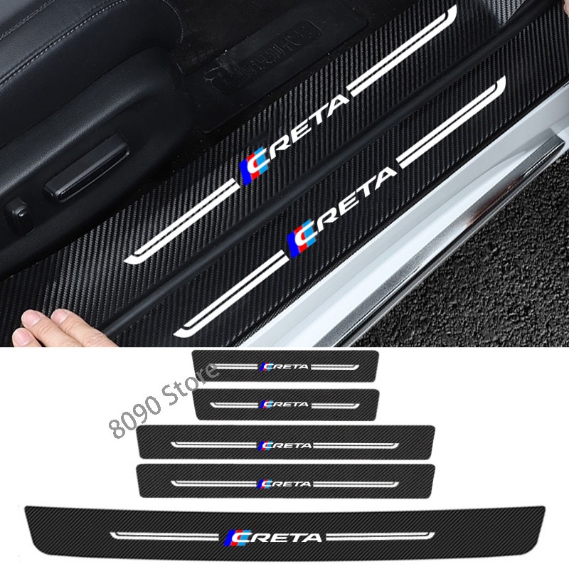 Miếng Dán Trang Trí Xe Hơi Bằng Sợi Carbon Chống Trầy Xước Cho Hyundai Creta Sonata Kicks