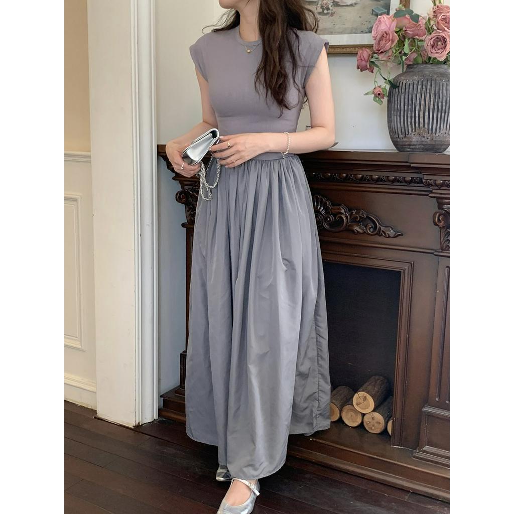 Đầm Sát Nách Cổ Tròn Màu Sắc Thanh Lịch 61599