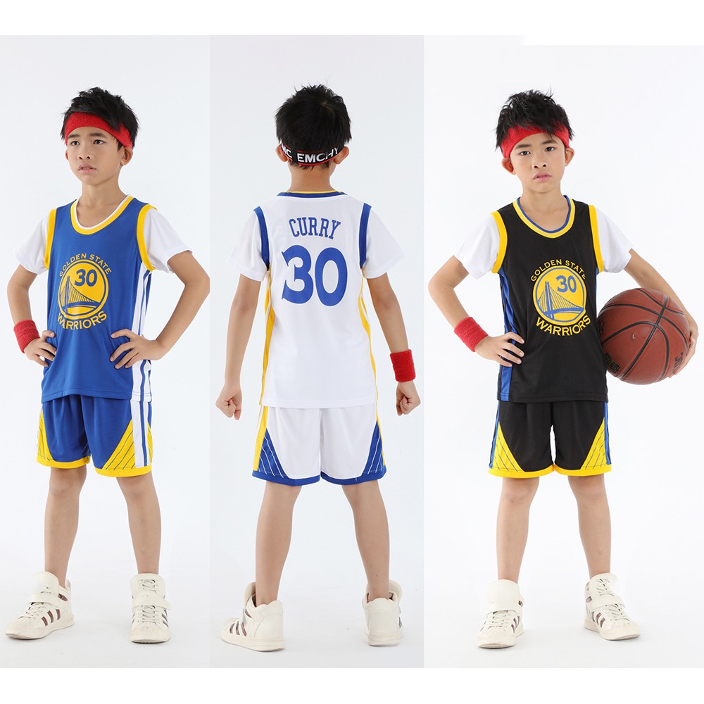 Bộ Quần Áo Bóng Rổ Golden State Warriors Stephen Curry 30 Năng Động Thời Trang Dành Cho Bé