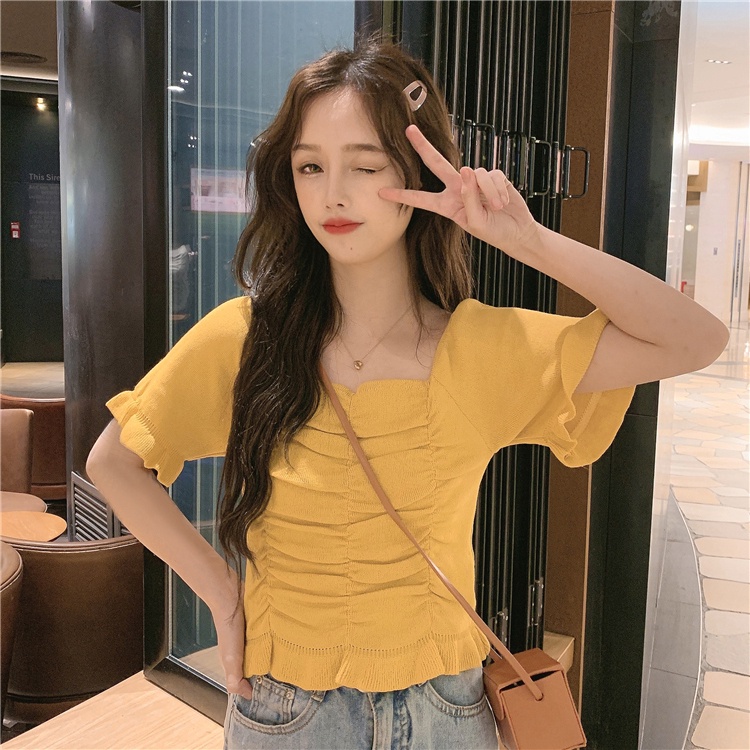 NZN Áo Sơ Mi Tay Ngắn Dáng Ôm Phong Cách Retro Thời Trang Mùa Hè Mới Cho Nữ