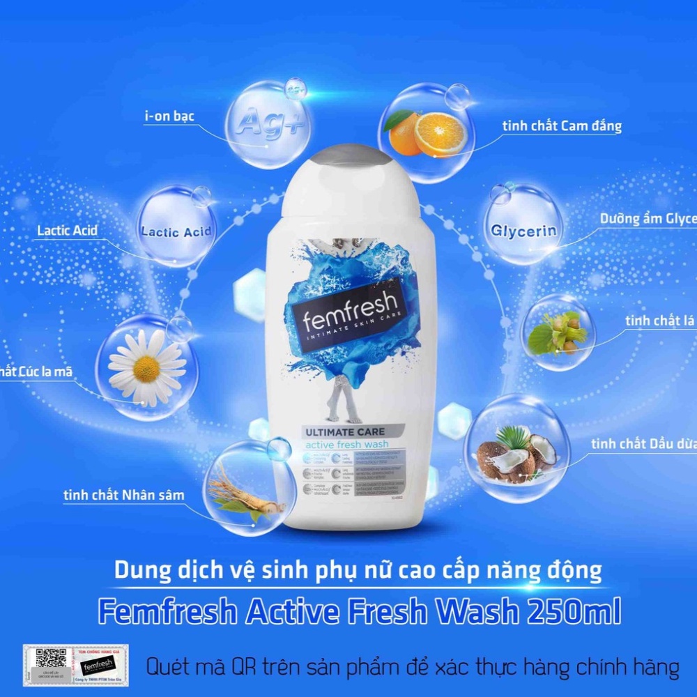 Dung dịch vệ sinh Femfresh 250ml an toàn dịu nhẹ cho da