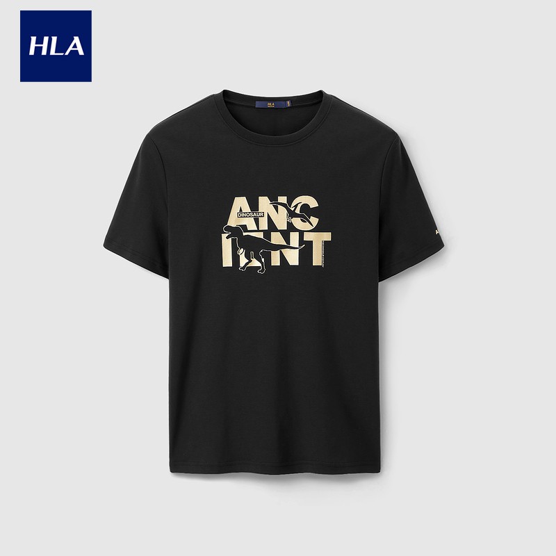 Áo Thun Nam Ngắn Tay HLA Shurou Cotton Round Neck Pullover T-shirt