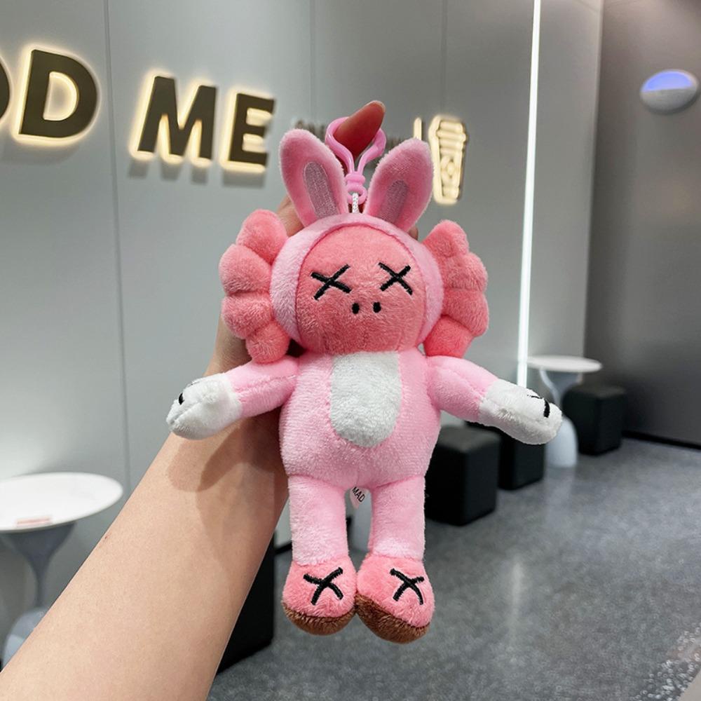 DARNELL Móc Khóa Hình Kaws Nhồi Bông Hoạt Hình Đáng Yêu
