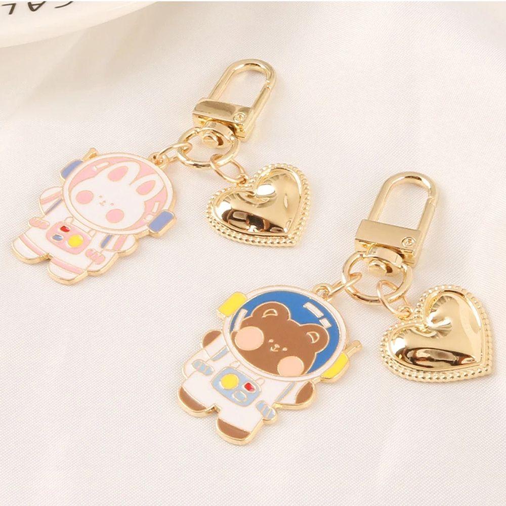 Móc Khóa Hình Thỏ Phi Hành Gia Dễ Thương Sáng Tạo