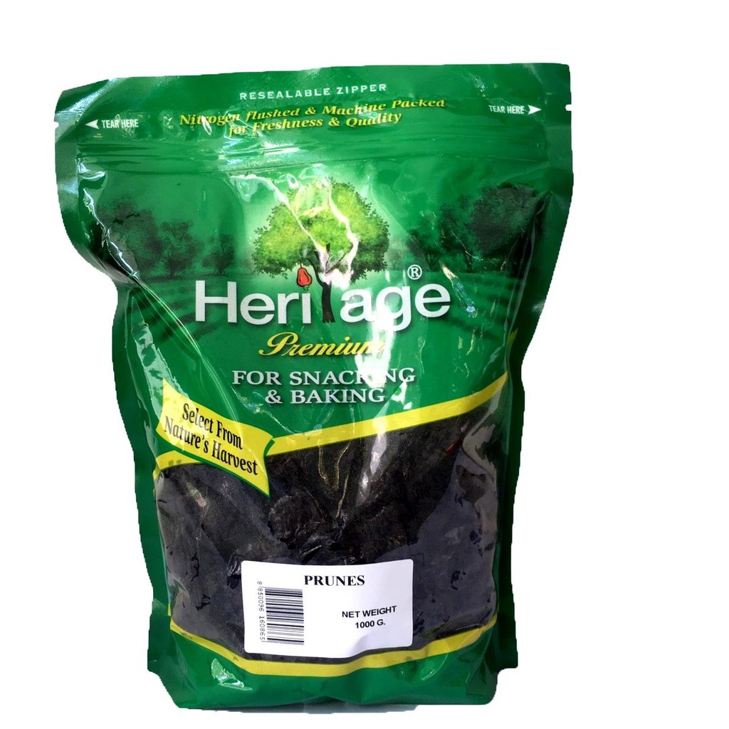 Mận Sấy Khô , Giàu Chất Xơ, Phòng ngừa táo bón - Prune HERITAGE THÁI LAN 1KG