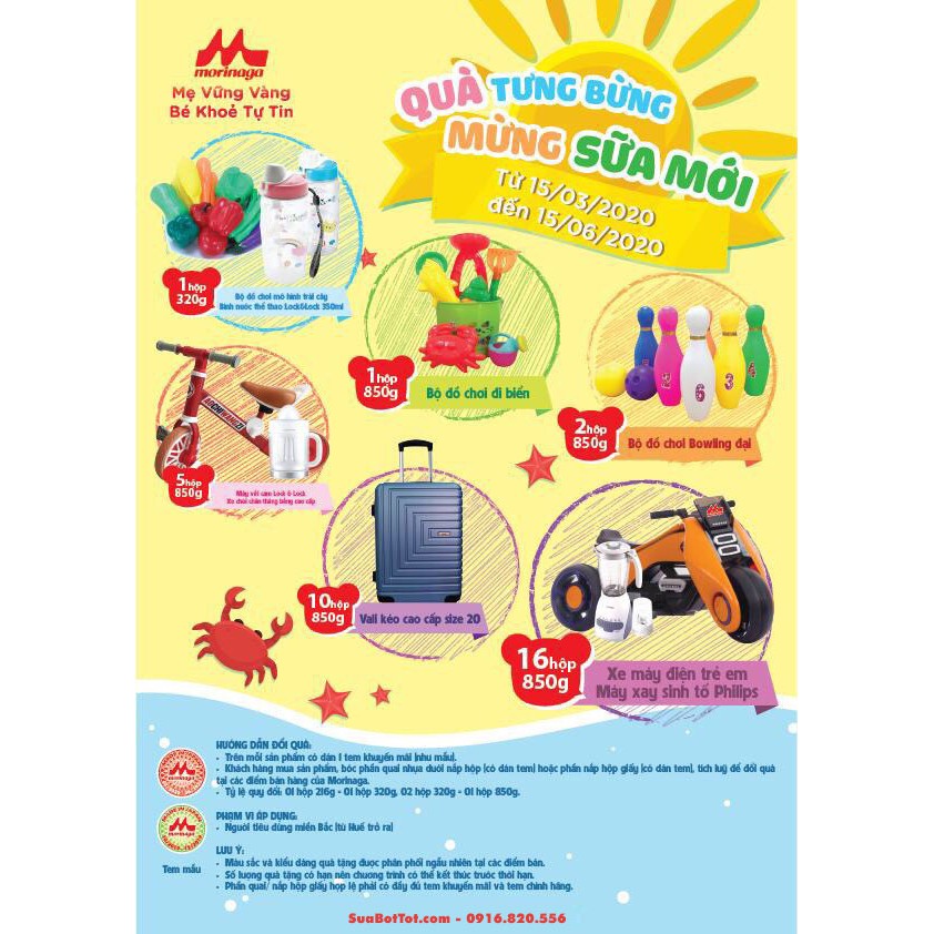 Sữa Morinaga số 2 320g mẫu mới (Có tem chính hãng, date t11/2021)