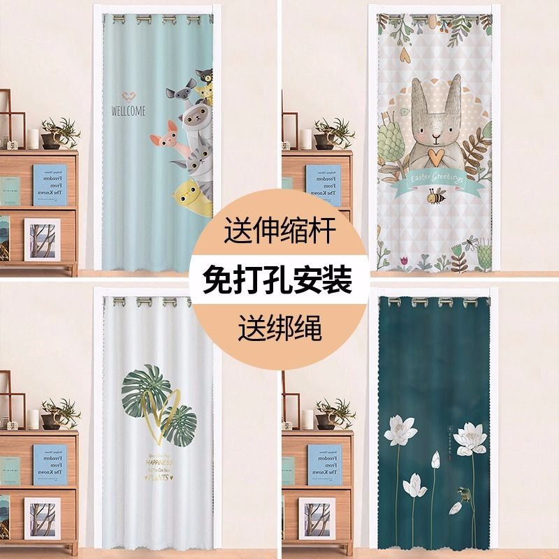 Rèm Cửa Vải Lanh In Họa Tiết Hoạt Hình Trang Trí Phòng Khách / Phòng Ngủ / Bếp