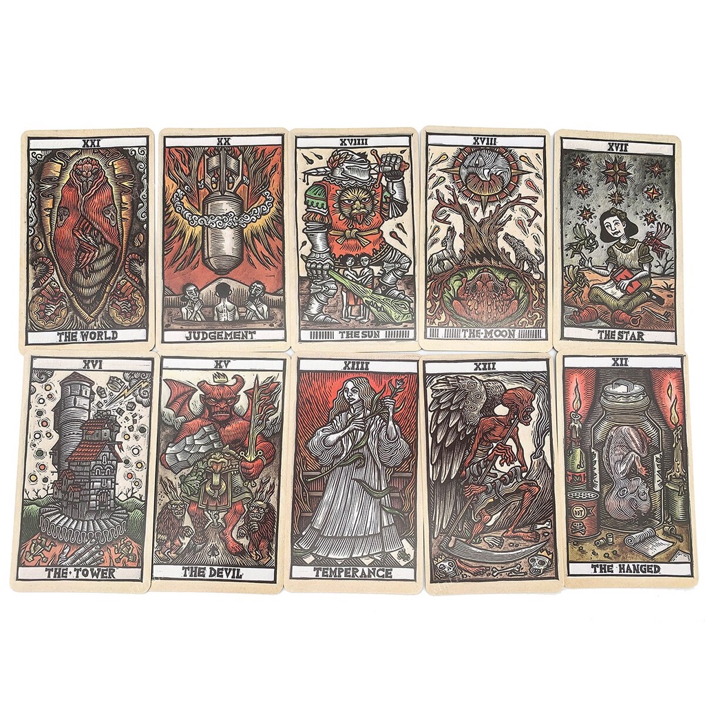 <COD+100%Mới>Còn hàng🇻🇳Tarot del Toro: A Tarot Deck PDF Guidebook Inspired by the World of Guillermo del Toro English cards#Đặc sắc