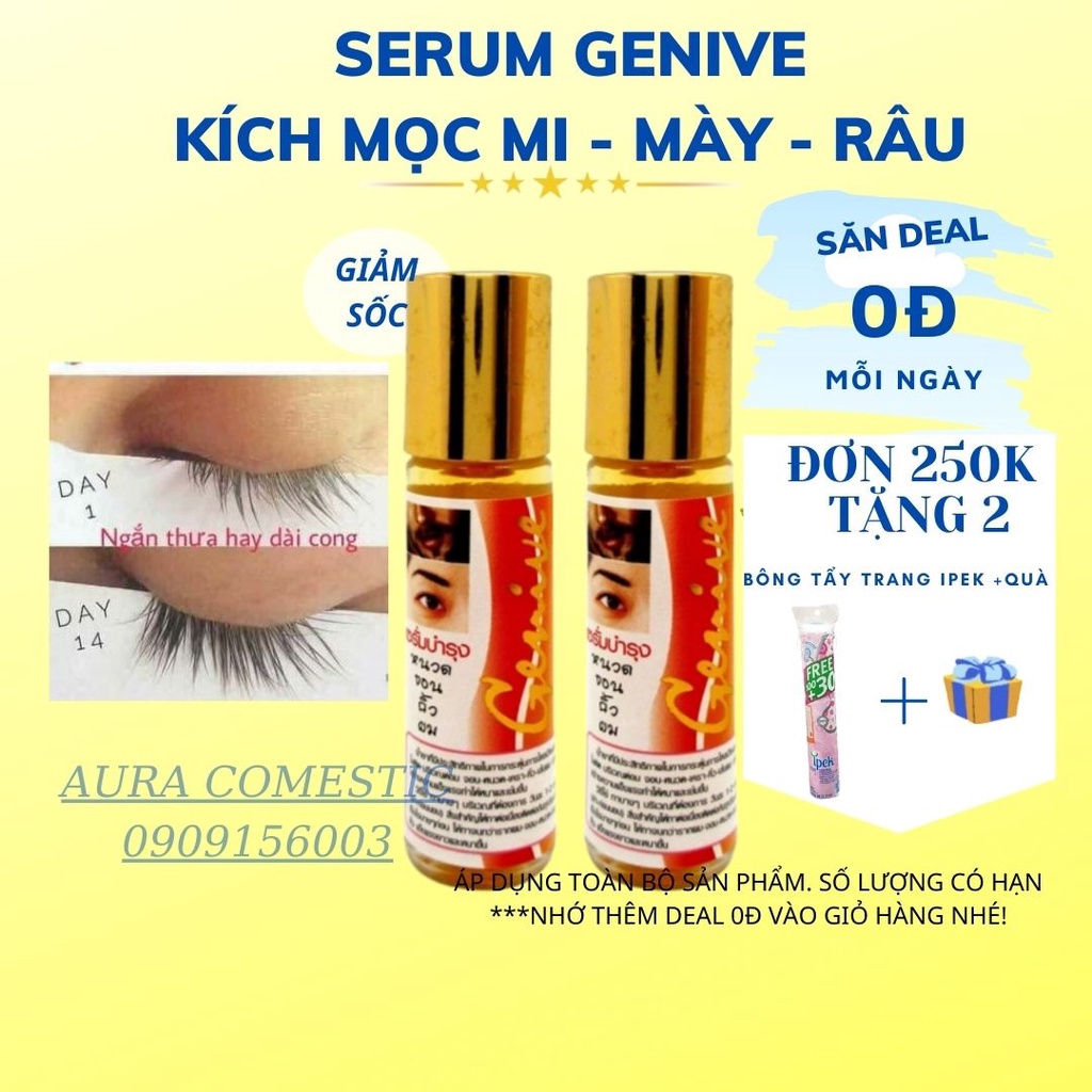 Serum Mọc Dày Mi, Lông Mày, Râu Genive