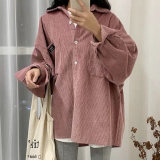 Áo sơ mi nhung tăm gam ấm