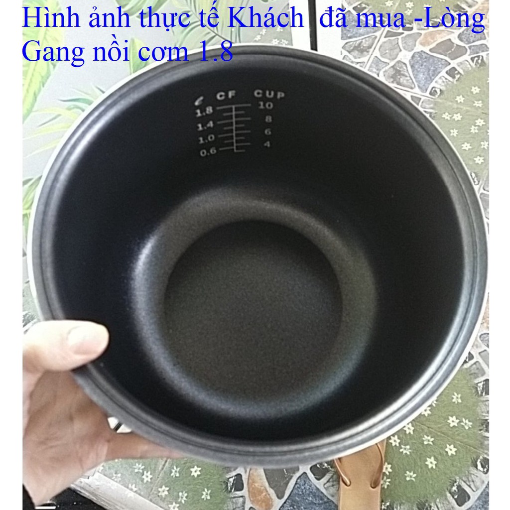 Lòng nồi cơm điện tử và nắp gài – Ruột gang, tráng men 5 lớp nồi cơm 1.2L - 1.8L | BigBuy360 - bigbuy360.vn