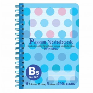 Sổ lò xo kép KLONG B5 Passion Notebook - 400 trang; MS:907