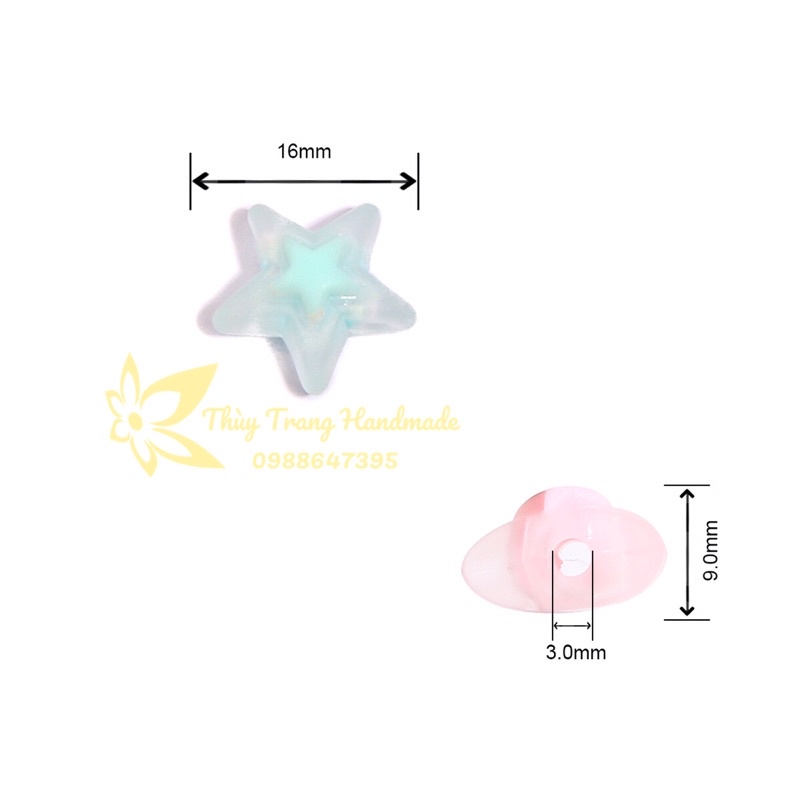 Charm nhựa acrylic có nhân dùng làm trang sức DIY, handmade
