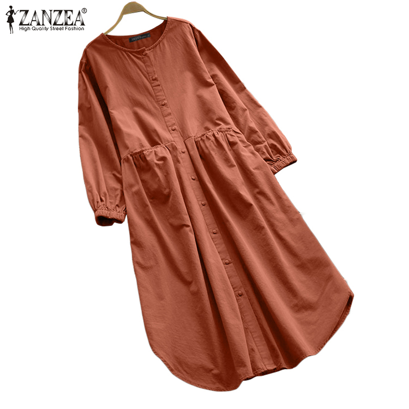 Đầm Maxi ZANZEA Tay Dài Thời Trang Dành Cho Nữ
