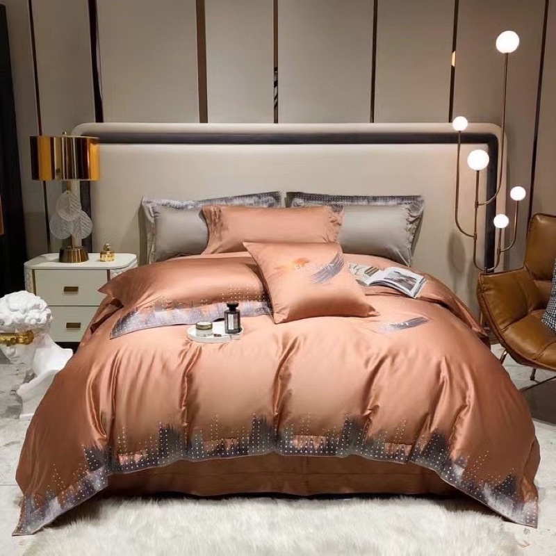 BỘ CHĂN GA LUXURY LỤA DỆT SỢI 140s MÙA XUân - Hè cao cấp nhất 2022