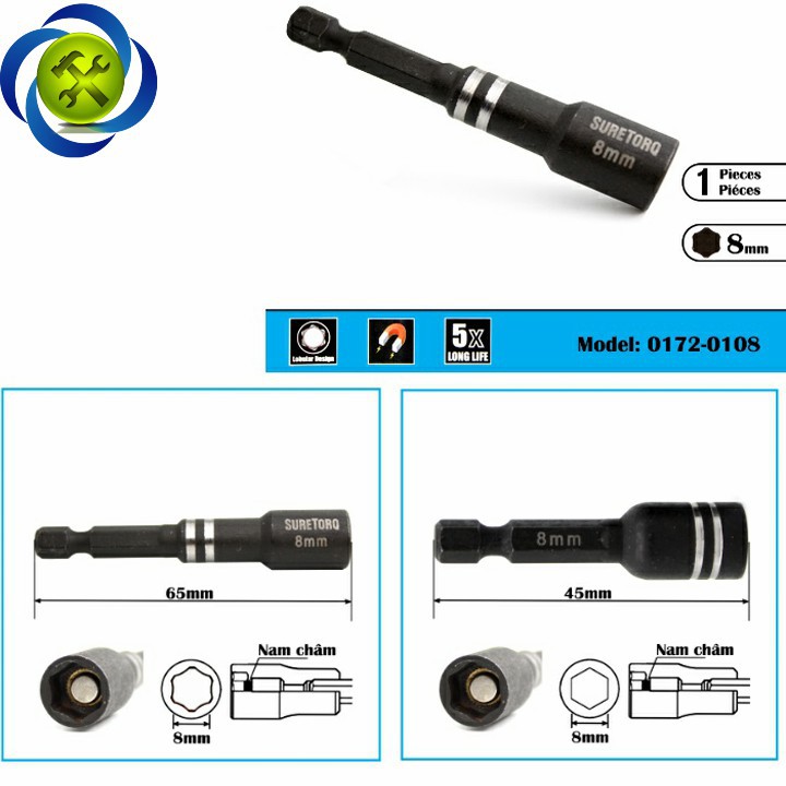 Đầu bắn tôn SURETORQ 0172-0108 8mm x 65mm