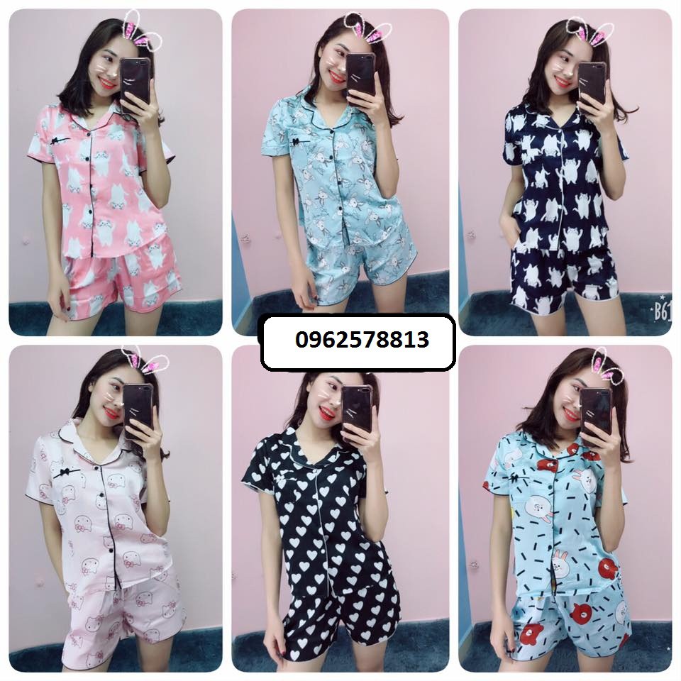 Bộ pijama lụa ngắn