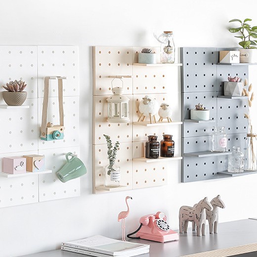 [Kệ trang trí] Bảng Pegboard dùng để treo dụng cụ và trang trí tường bằng nhựa thẩm mỹ cao