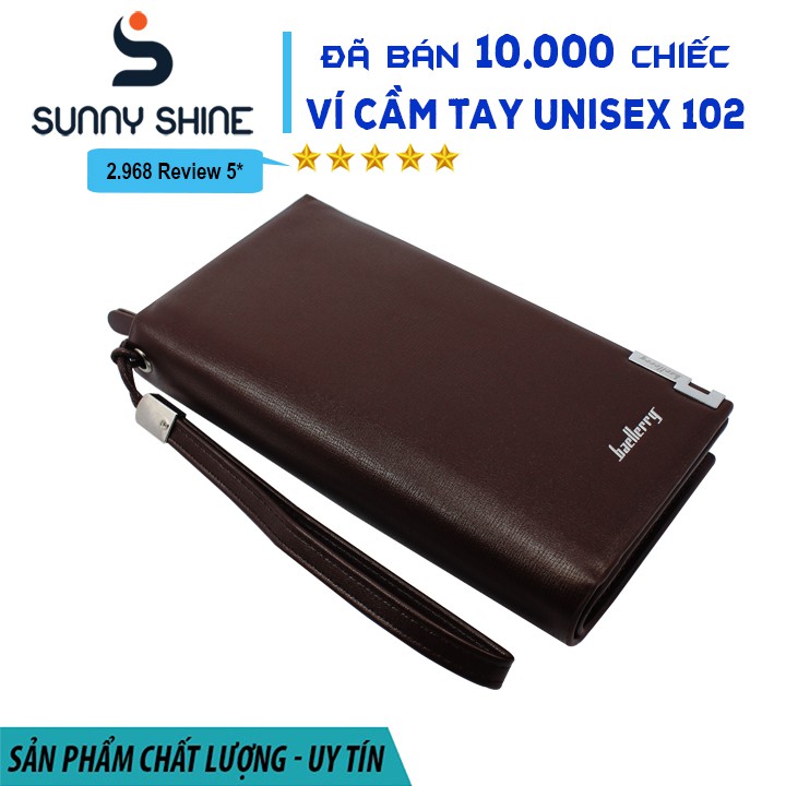 Bóp Ví da Cầm Tay Nam Nữ dáng đứng dài sang trọng xinh xắn Unisex Baellerry Thời Trang Cao Cấp VNA102 | BigBuy360 - bigbuy360.vn