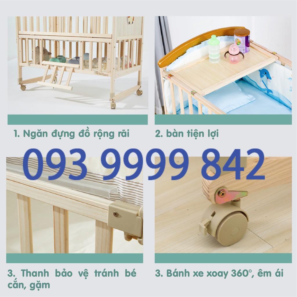 Nôi UMOO tích hợp 5 trong 1 cho bé UM0860