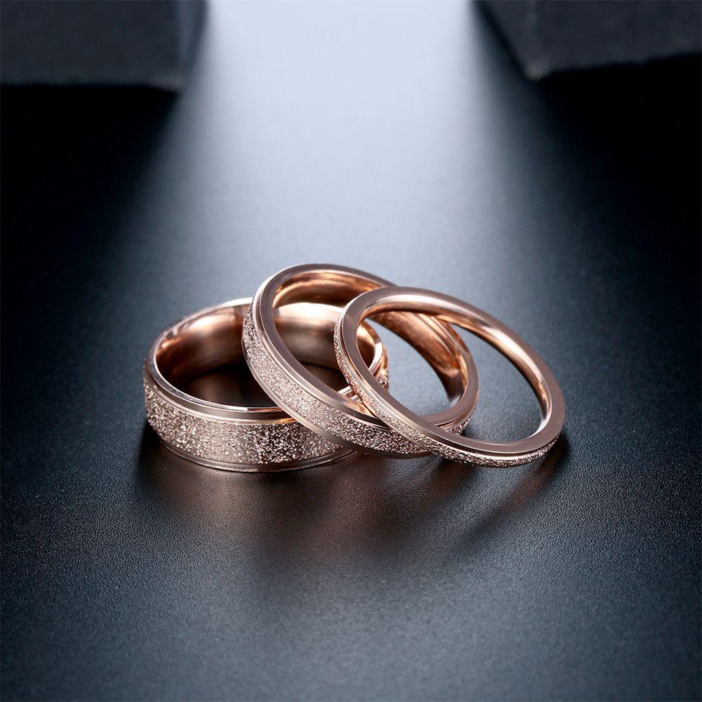 Nhẫn Cưới Bằng Thép Không Gỉ 2 / 4 / 6mm Đơn Giản