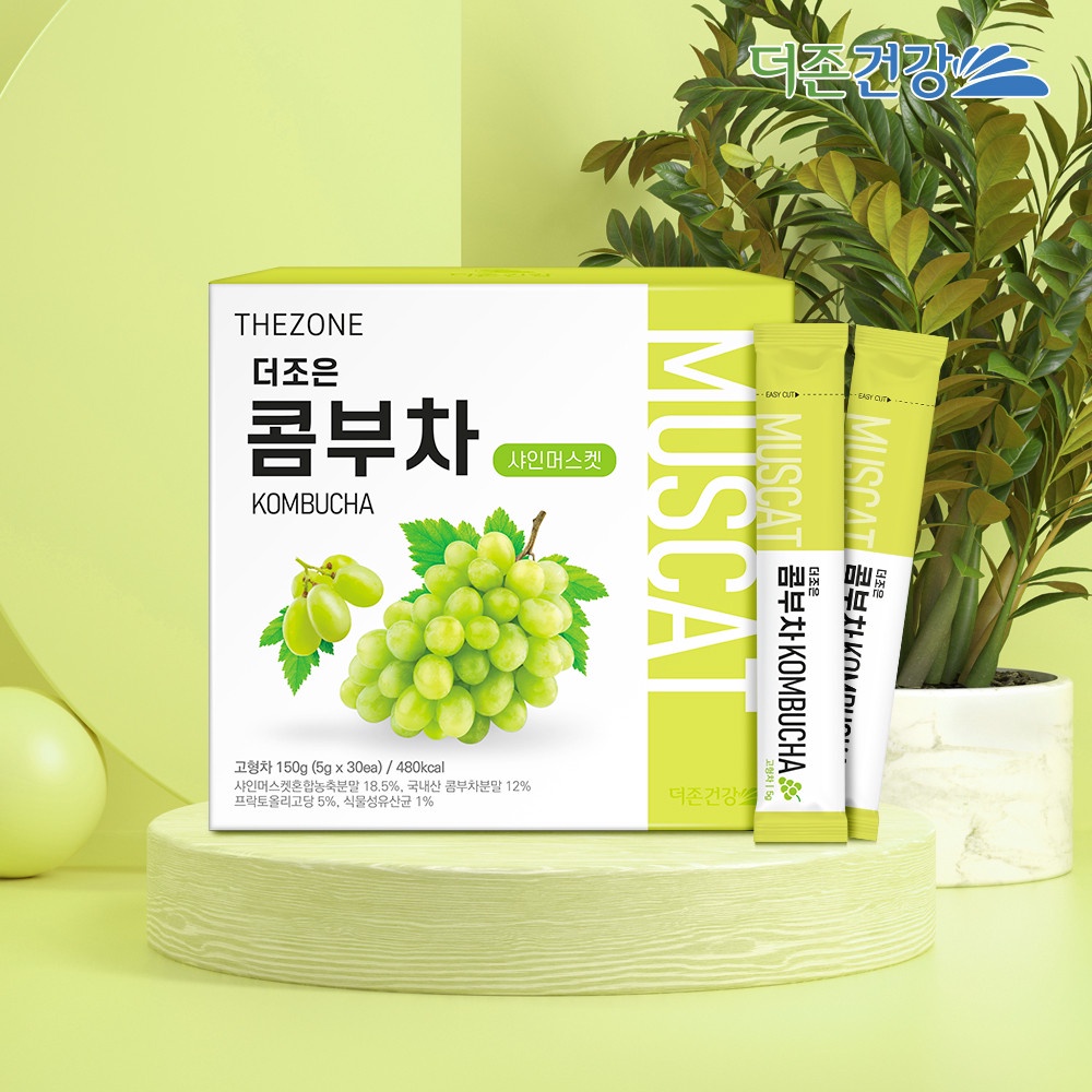 THEZONE Kombucha 150g vị đào, chanh, nho Hàn Quốc