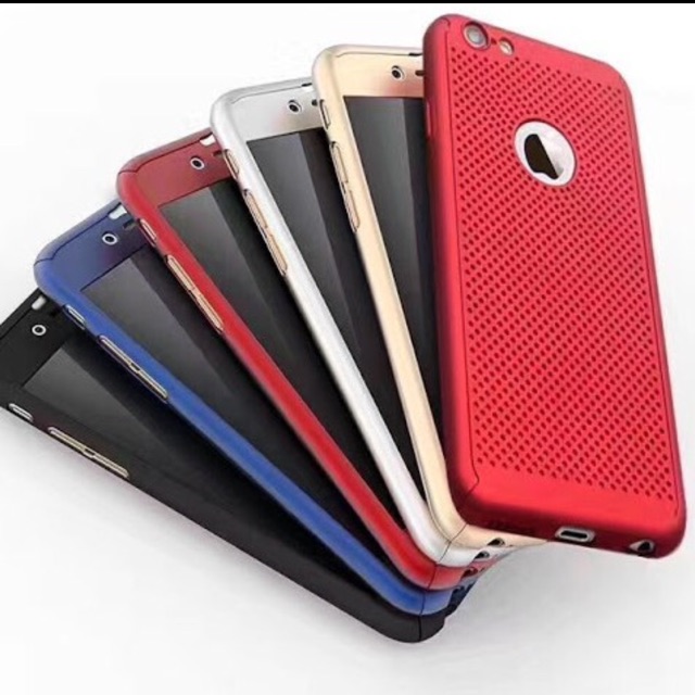 Combo: 3 món ( ốp ip6plus đỏ; ip7 plus gold;kính trắng 7+)