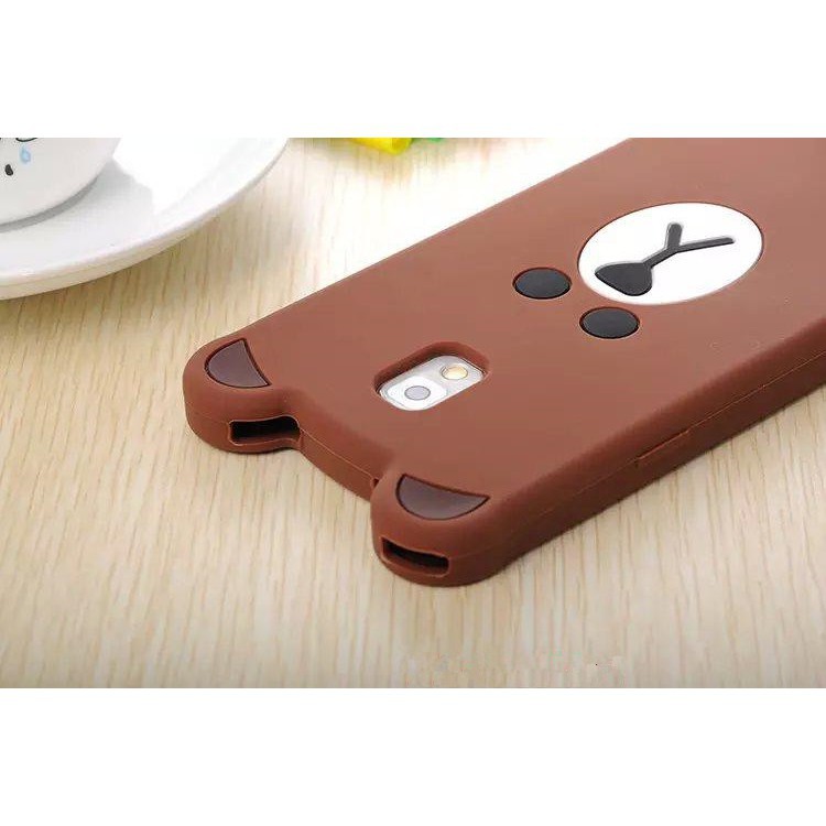 Ốp điện thoại mềm trang trí hình gấu cho iPhone XS XR X 5 6 6S 7 8 Plus