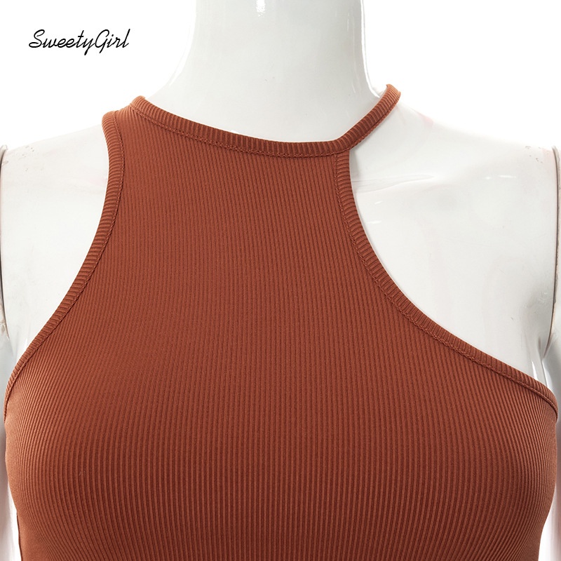 Áo Hai Dây Dáng Ôm Màu Trơn Thời Trang Đường Phố Cho Nữ