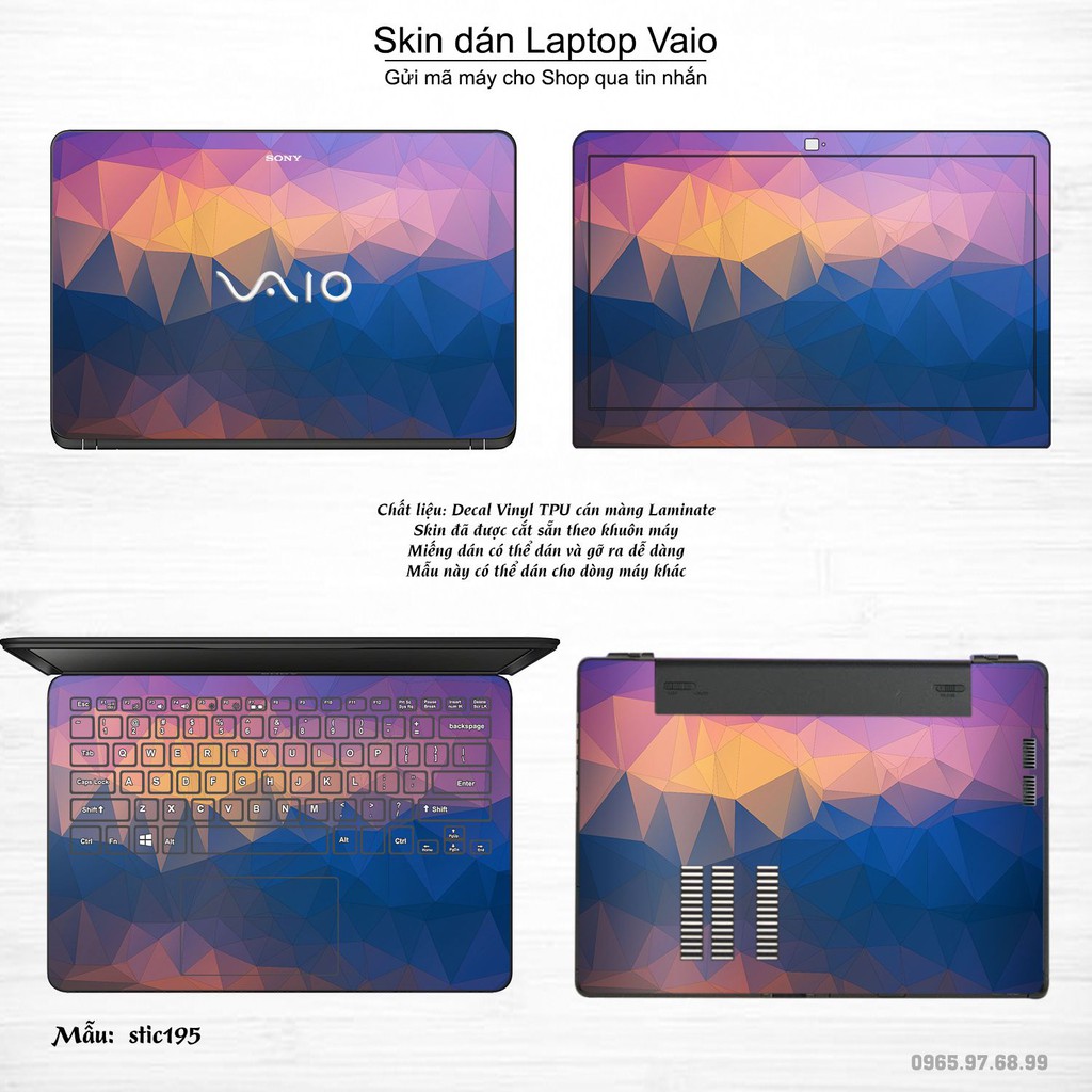 Skin dán Laptop Sony Vaio in hình Hoa văn sticker nhiều mẫu 32 (inbox mã máy cho Shop)