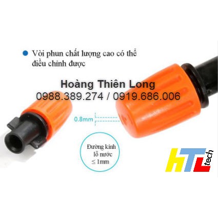 Đầu béc phun sương tưới lan, làm mát bằng nhựa điều chỉnh tia, lưu lượng nước - HTL Shop