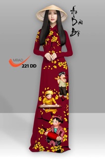Vải áo dài lụa in 3D