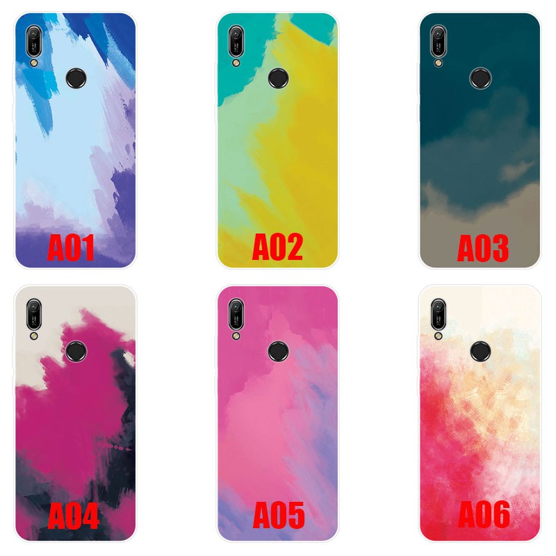 Huawei Y5 2018 Case Silicone Soft TPU Watercolor Gradient Phone Case Back Cover Huawei Y5 2018 Casing