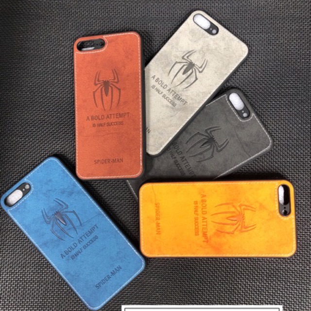 Ốp iPhone Spider Man da Pu các loại iPhone