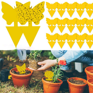 Bảng Keo Dính Bắt Côn Trùng Cắm Chậu Cây Màu Vàng Ngăn Ngừa Muỗi Rệp Ký Sinh Trùng