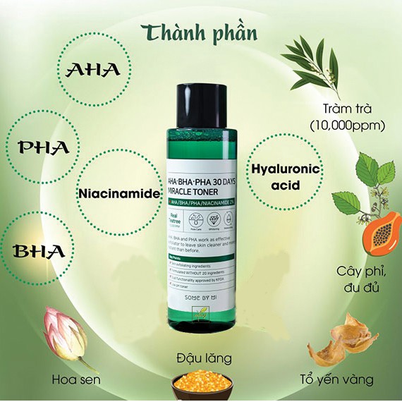 Nước Hoa Hồng Some By Mi  Da AHA - BHA - PHA - 30 DAYS Miracle Toner 150ml