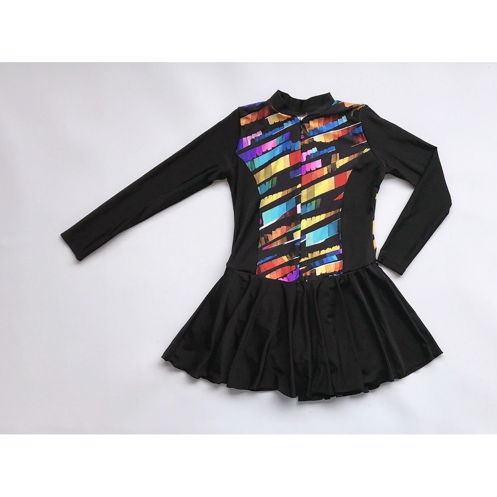 Đầm bơi tày dài liền - Có quần short bên trong - Giao màu ngẫu nhiên