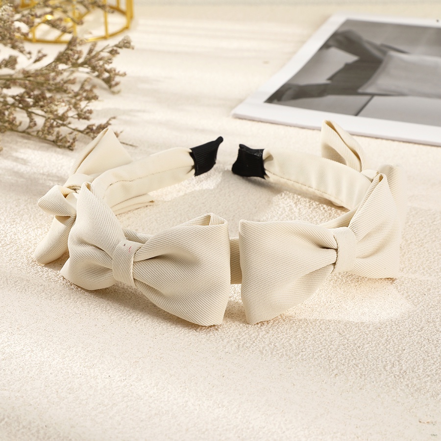 Băng Đô Nơ Màu Trơn Phong Cách Hàn Quốc Cho Nữ