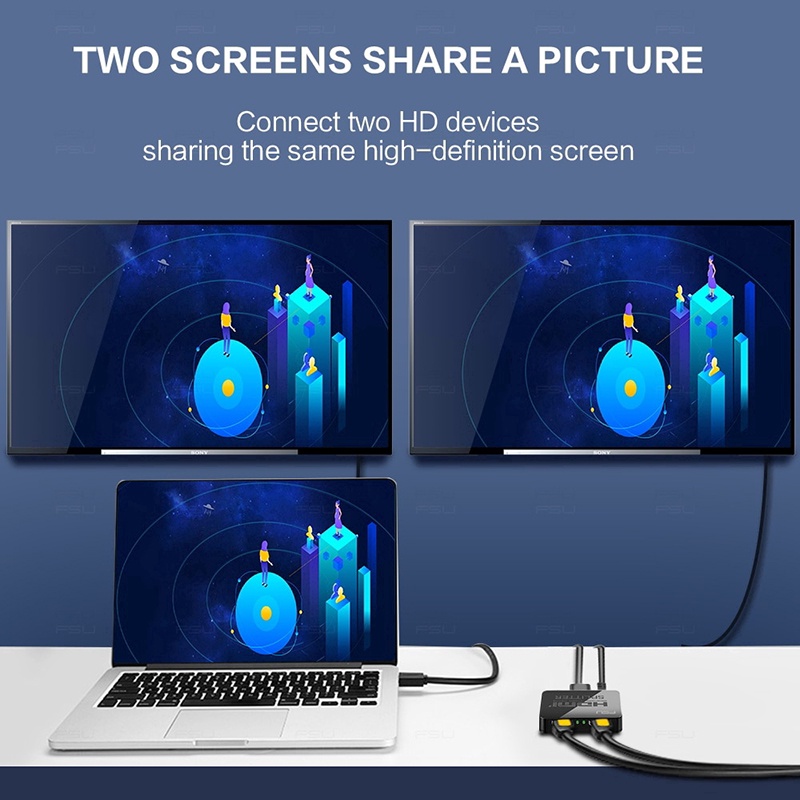 Bộ Chia Cổng Hdmi 1 Cổng 2 Out 1080p 4k 1x2 3d 4k Hdmi | BigBuy360 - bigbuy360.vn