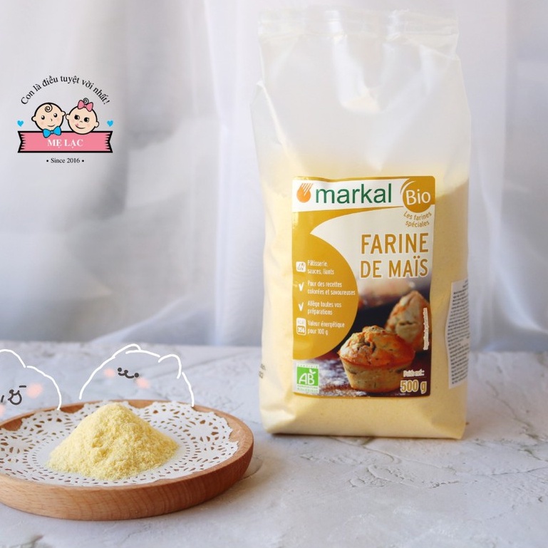 Bột bắp hữu cơ cho bé ăn dặm, màu vàng gói nhỏ 100gr