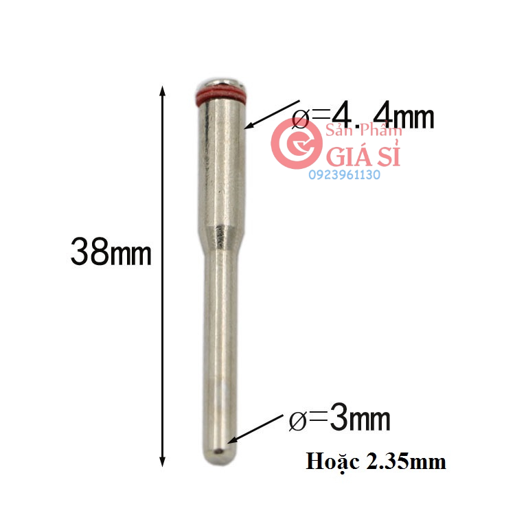 Trục gắn đĩa cắt sắt, căt gỗ trục 2.35mm hoặc 3mm hay cán lắp lưỡi cưa đĩa cắt ❤️freeship❤️