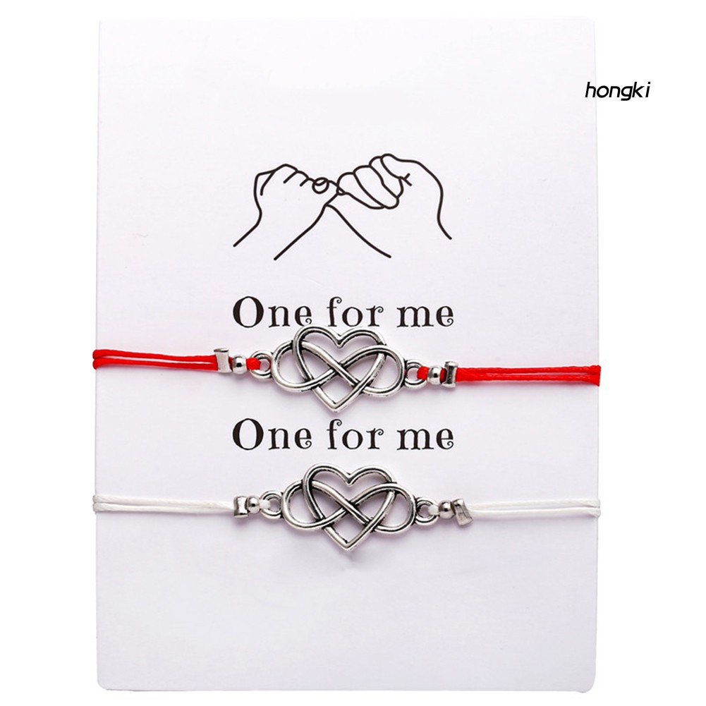 Set 2 vòng tay hình trái tim độc đáo thời trang cho cặp đôi