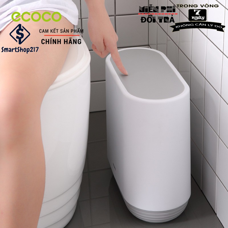 Thùng Rác Chống Đổ, Kín Mùi, Cảm Ứng Đóng Mở Cao Cấp Ecoco