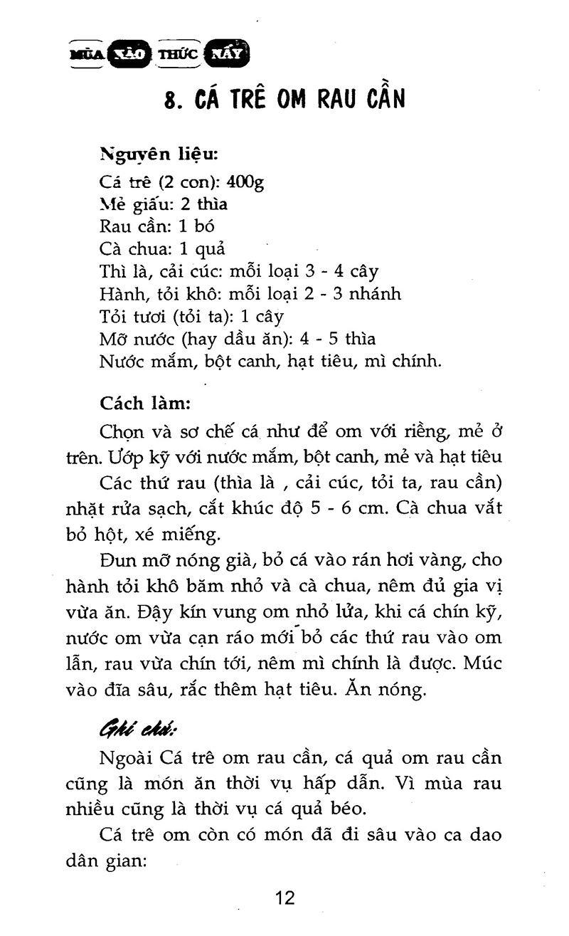 Sách Món Ăn Mùa Xuân (Tái Bản)