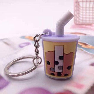 Móc Khoá Xe Hình Trà Sữa Cute